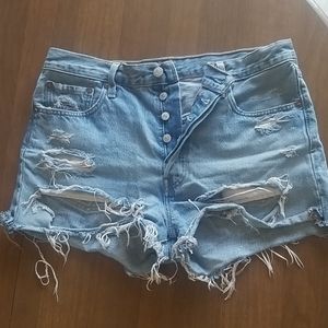 Levi's 501 high waisted shorts